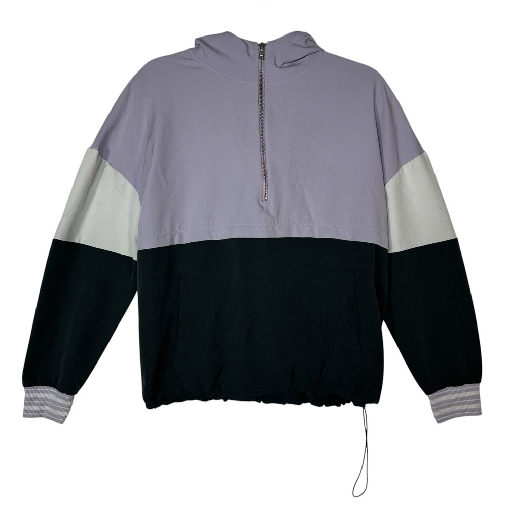 Avia Iris Whisper Half Zip Windbreaker Jacket M 8-10 Purple Colorblock Gorpcore‎